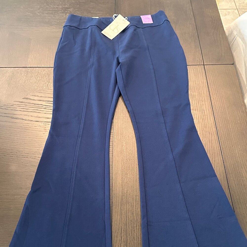 BRAND NEW Dear Scarlet Pull-On, Flare, Navy Blue, Soft Knit Stretch Pants